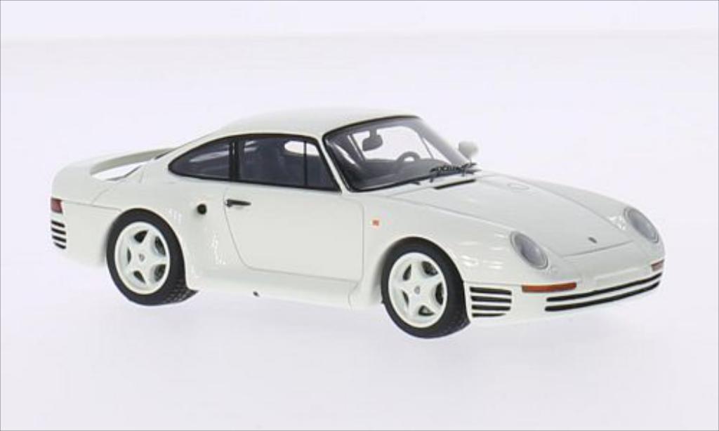 Porsche 959 1/43 Spark S blanche miniature