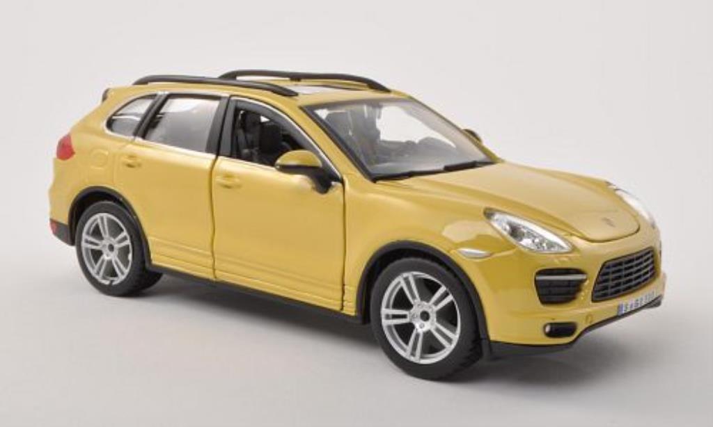 Véhicule miniature Porsche Cayenne turbo jaune MONDO MOTORS