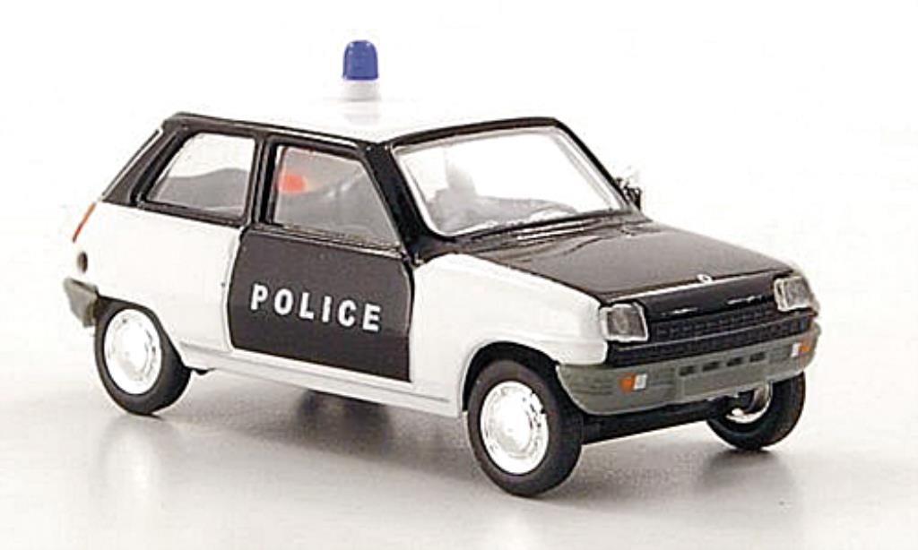 Renault 5 1/87 Herpa Police (F) black/white diecast model cars