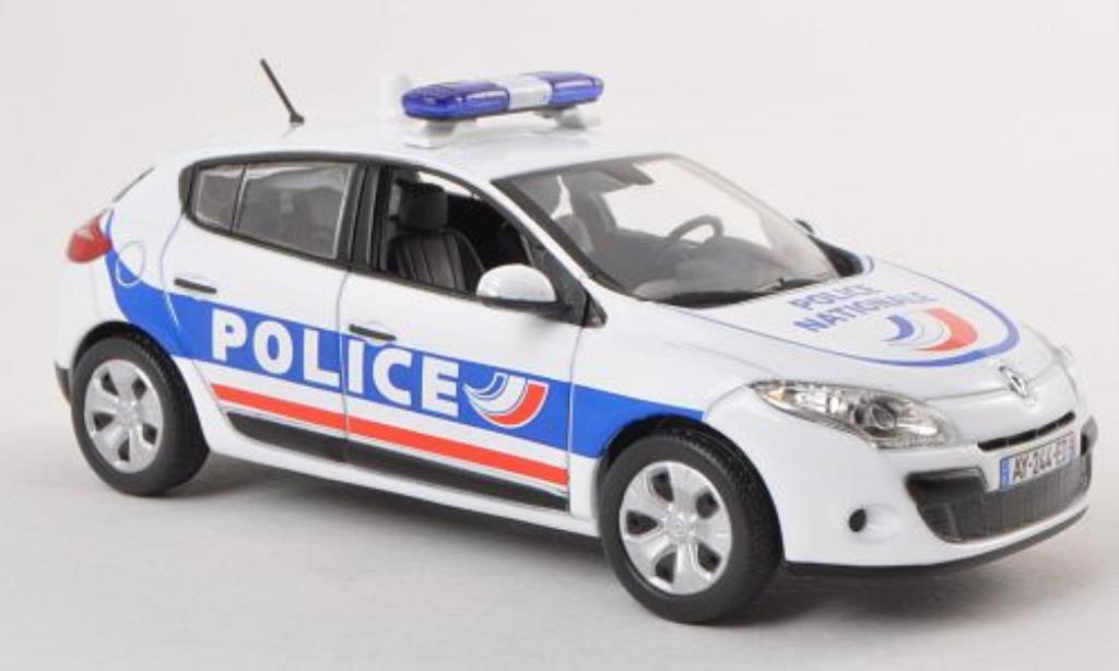 Renault Megane 1/43 Norev Police Nationale Polizei (F) 2010 miniature