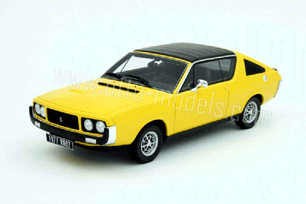 Renault 17 1/18 Ottomobile gordini jaune 1977 miniature