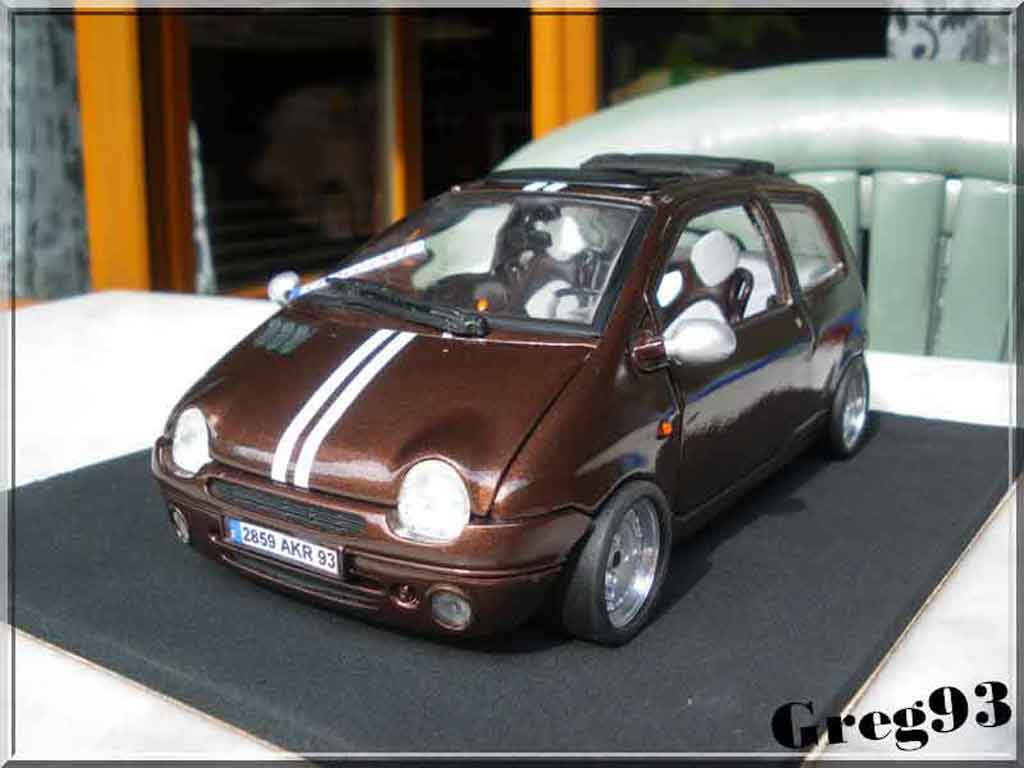 Renault Twingo 1/18 Anson chocolate jantes ronal tuning miniature