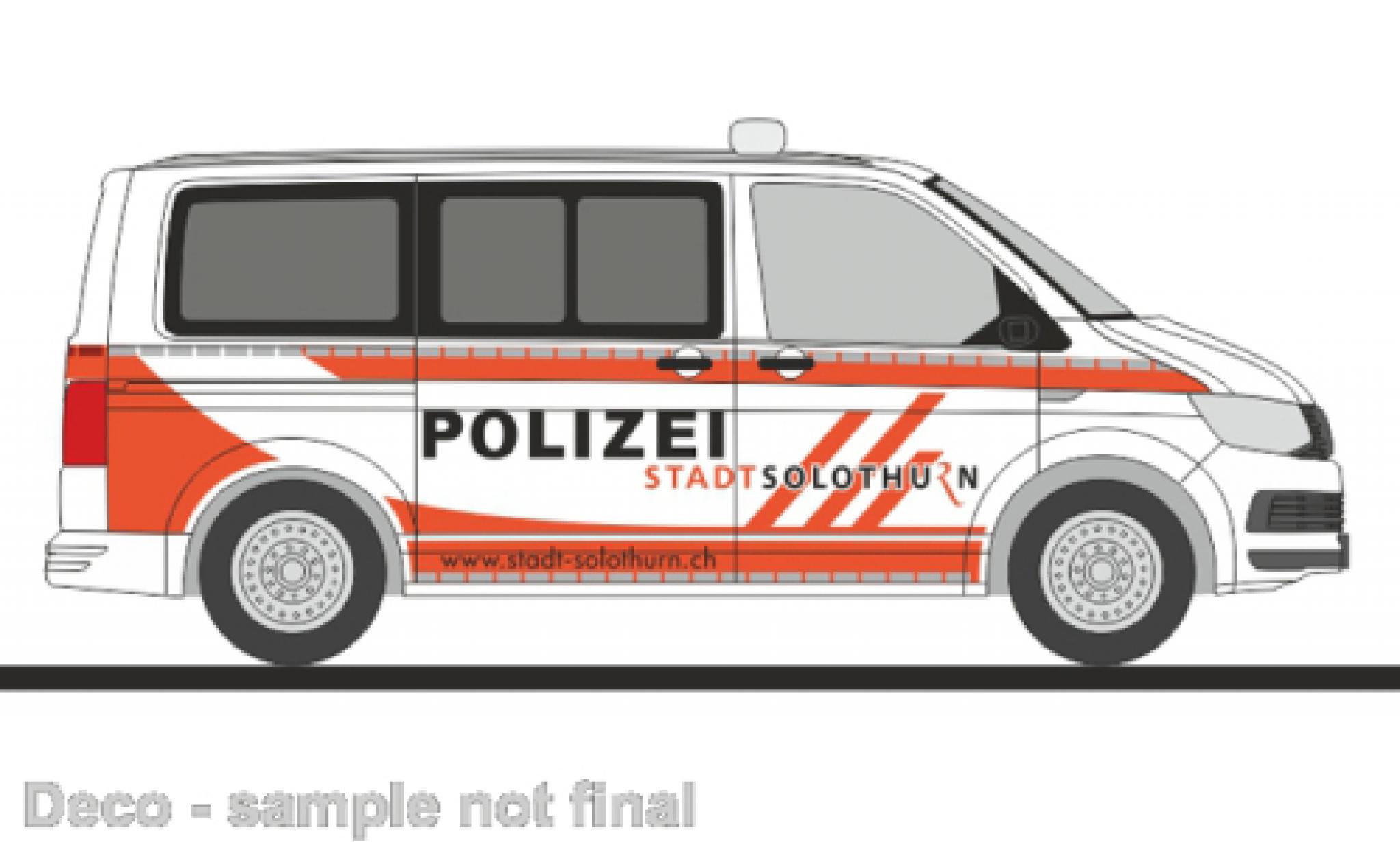 Miniature Volkswagen T Rietze Bus Police Solothurn CH Voiture Miniature Com