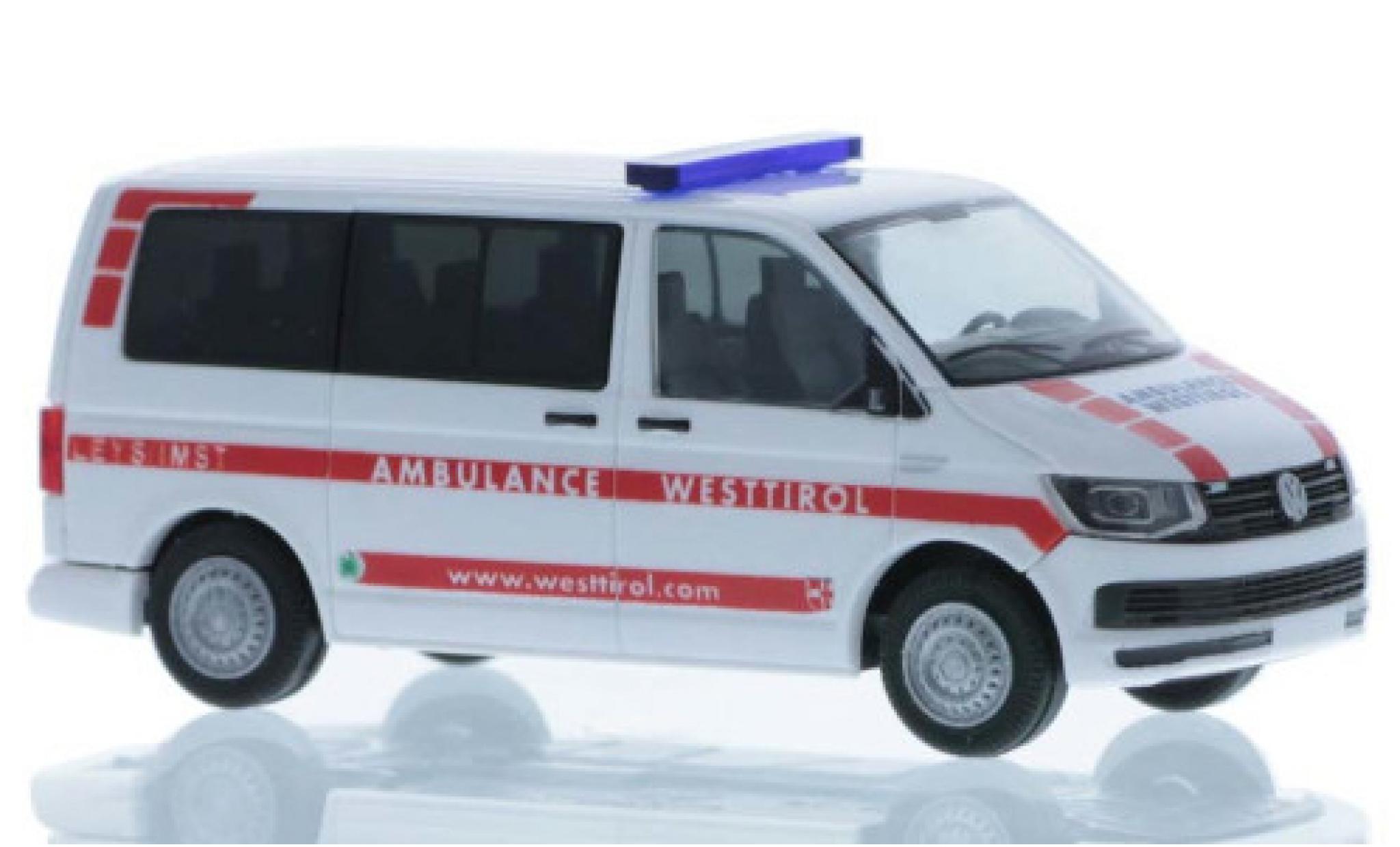Volkswagen T6 1/87 Rietze Ambulance Westtirol court- empattement
