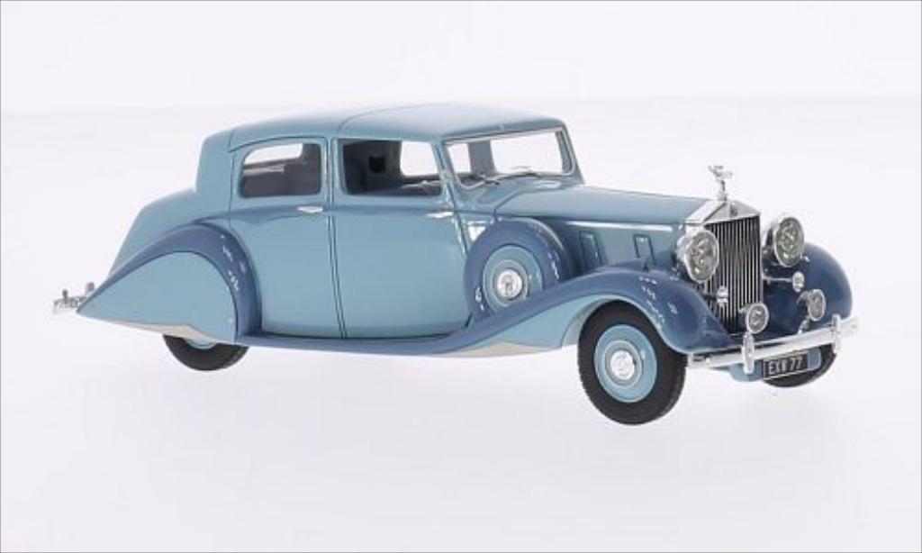 Rolls Royce Phantom 1/43 Ilario III Sedanca De Ville Hooper bleu/grise RHD 1938 miniature