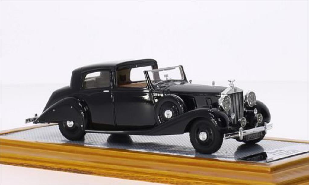 Rolls Royce Phantom 1/43 Ilario III Sedanca De Ville Hooper noire RHD 1937 miniature