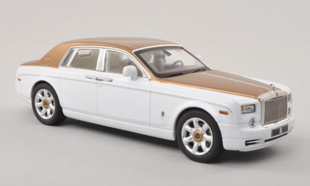 Rolls Royce Phantom 1/43 IXO blanche/gold LHD 2010 miniature