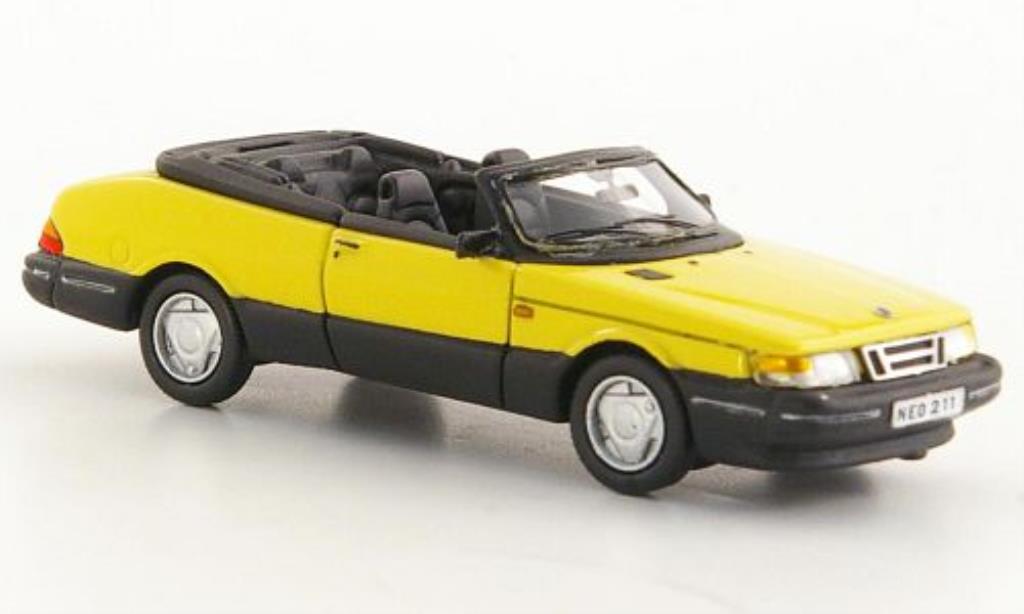 Saab 900 1/87 Neo Cabriolet jaune 1987 miniature