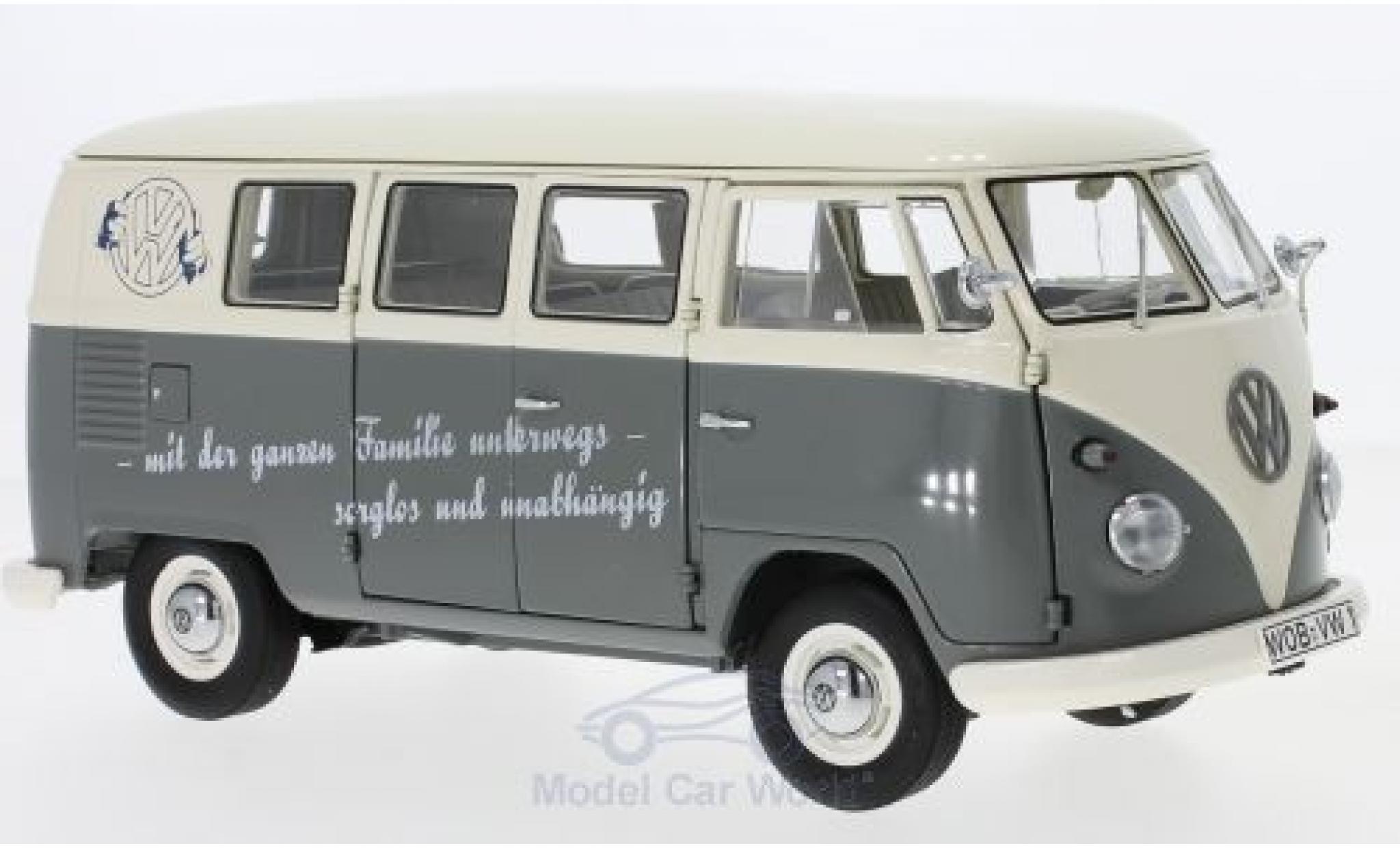 Miniature Volkswagen T1 B 1/18 Schuco B Bus Mit Slogan: Mit Der Ganzen ...