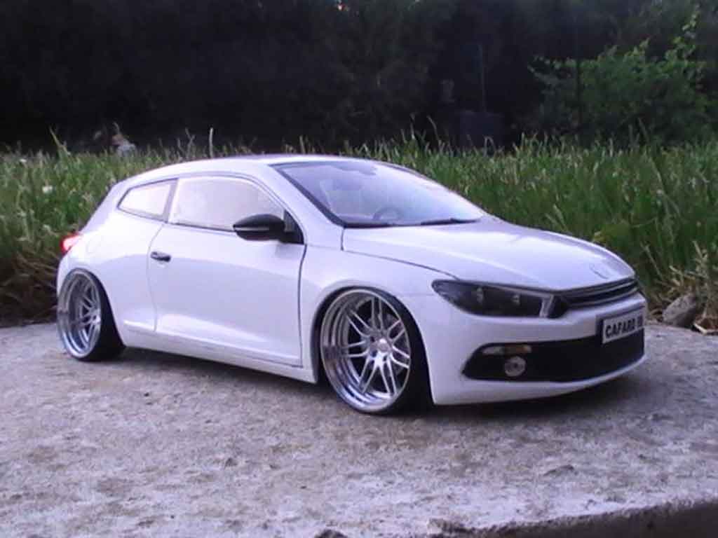 Volkswagen Scirocco 1/18 Norev 3 r white jantes 19 pouces tuning diecast model cars
