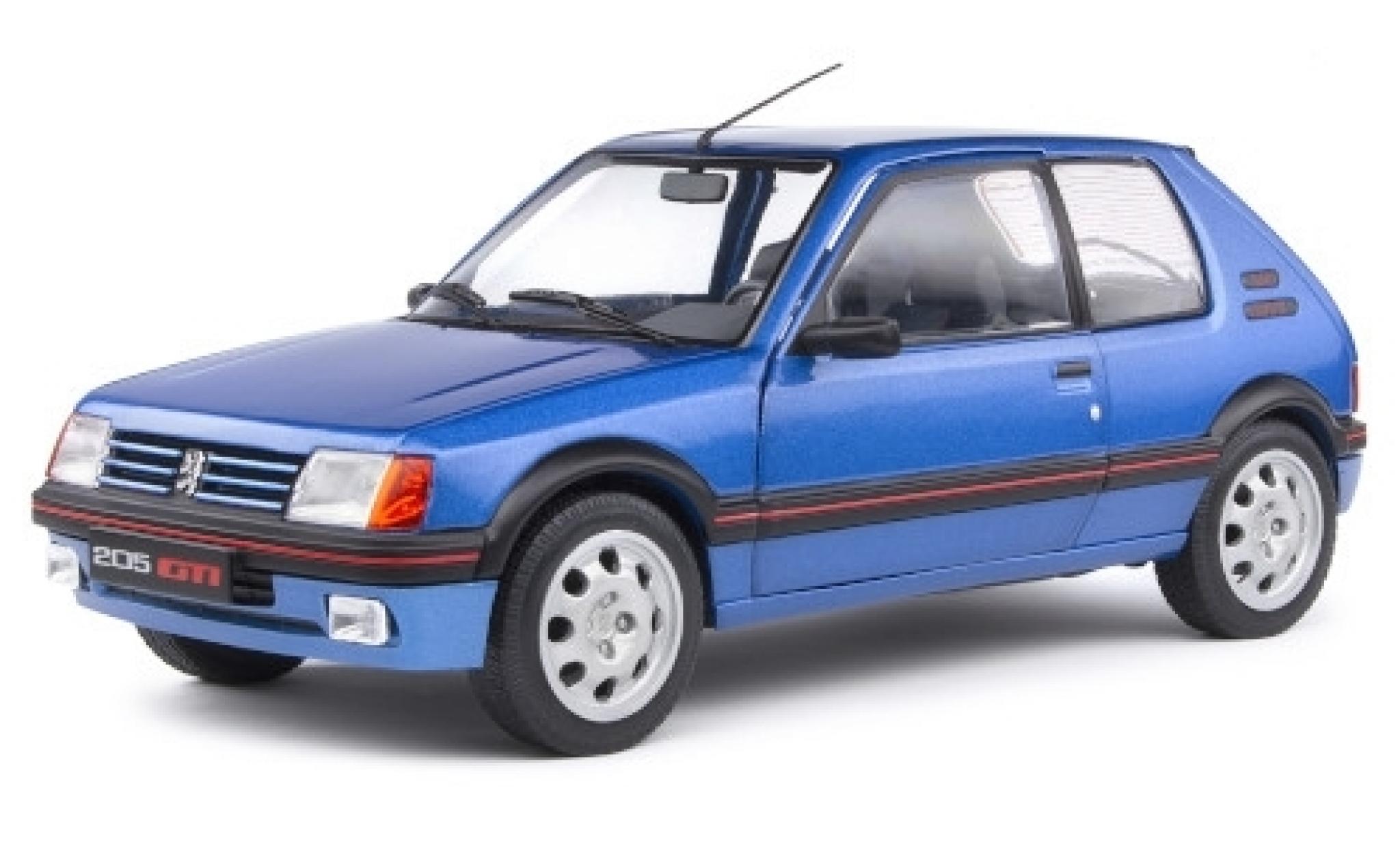 Peugeot 205 1/18 Solido GTI 1.9 metallic-azul 1988
