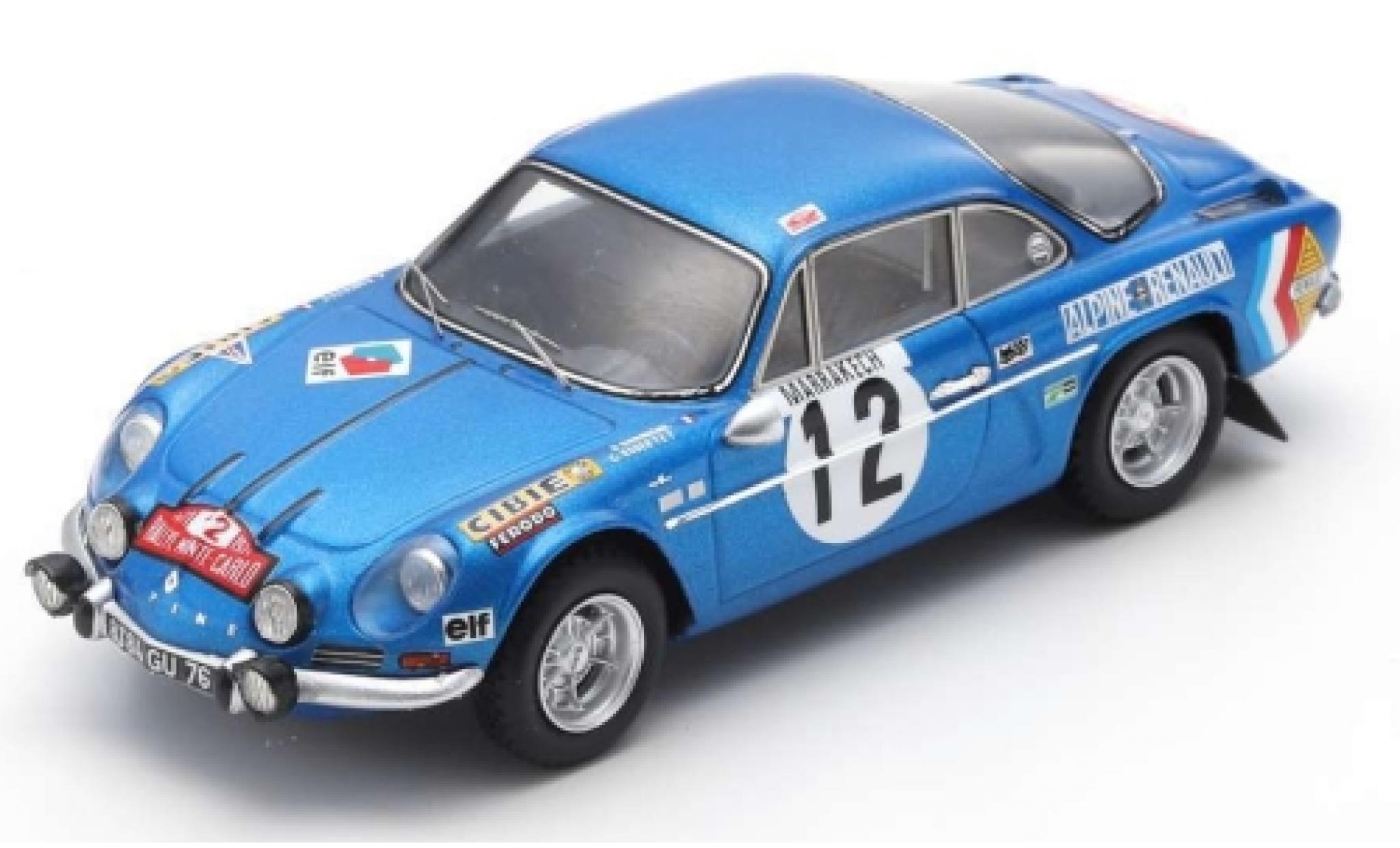 Diecast Model Cars Alpine A110 1/43 Spark No.12 Rally Monte Carlo 1971 ...