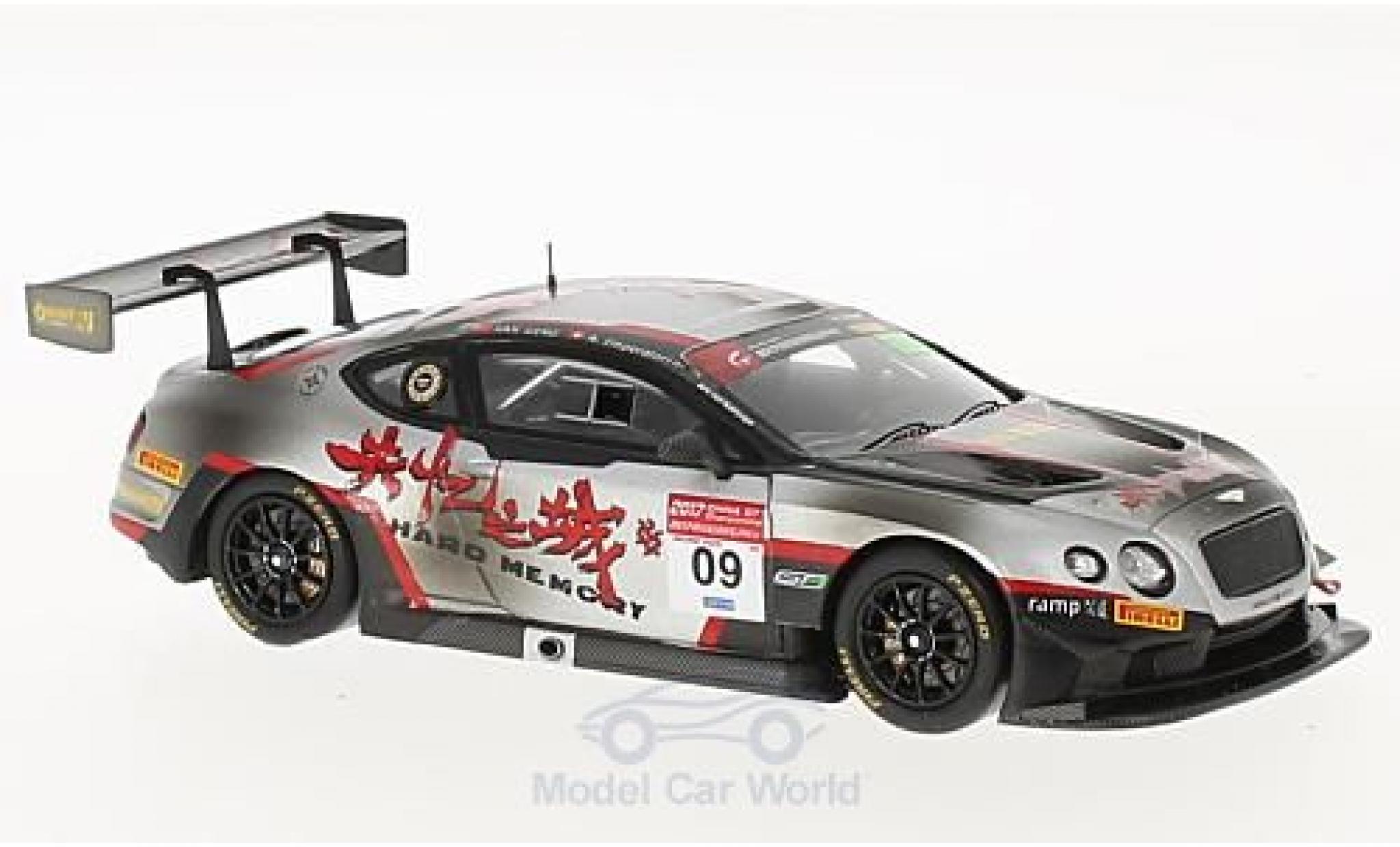 Diecast model cars Bentley Continental T 1 43 Spark GT3 No.9 Hard