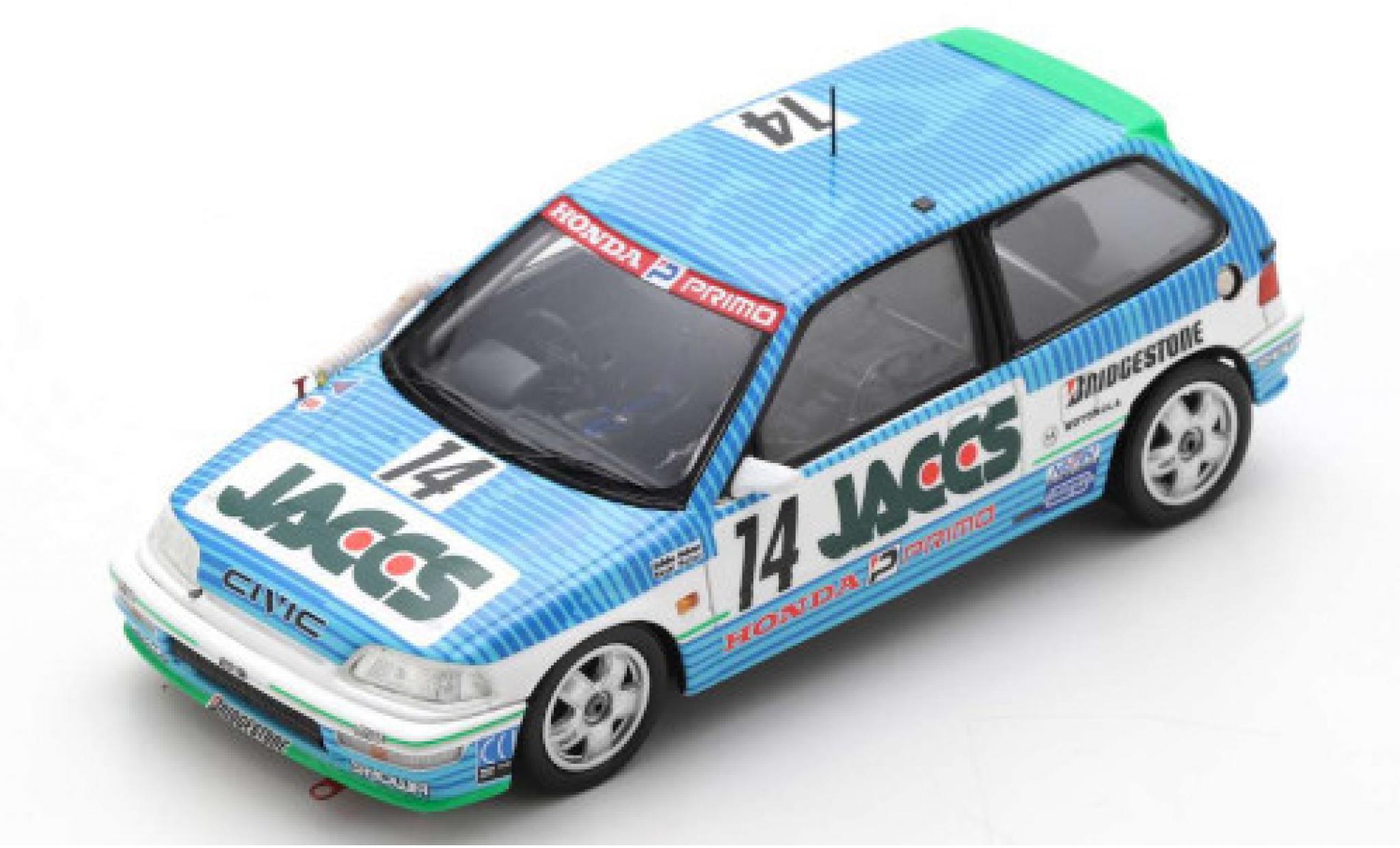 Miniature Honda Civic 1 43 Spark Ef9 Rhd No 14 Jaccs Jtc Sendai Hi