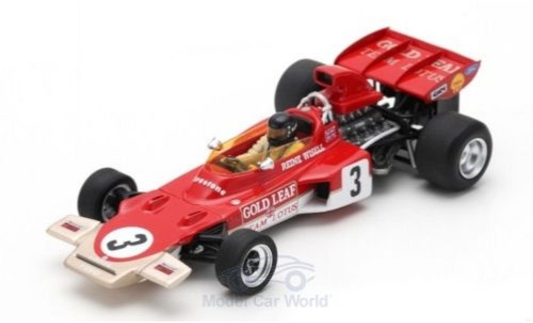 Lotus 72 1/43 Spark D No.3 Gold Leaf Formel 1 GP Kanada 1971 mit Decals R.Wisell