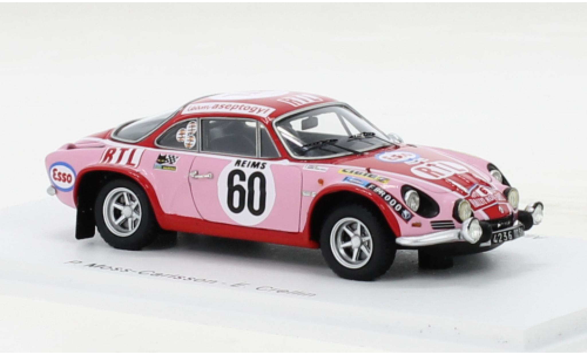 Miniature Alpine A110 1 43 Spark Renault 1800 No 60 Rallye Monte Carlo