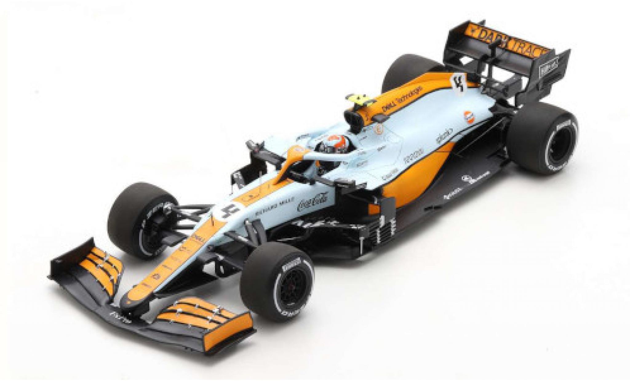 McLaren F1 1/18 Spark MCL35M No.4 Team Gulf Formel 1 GP Monaco 2021