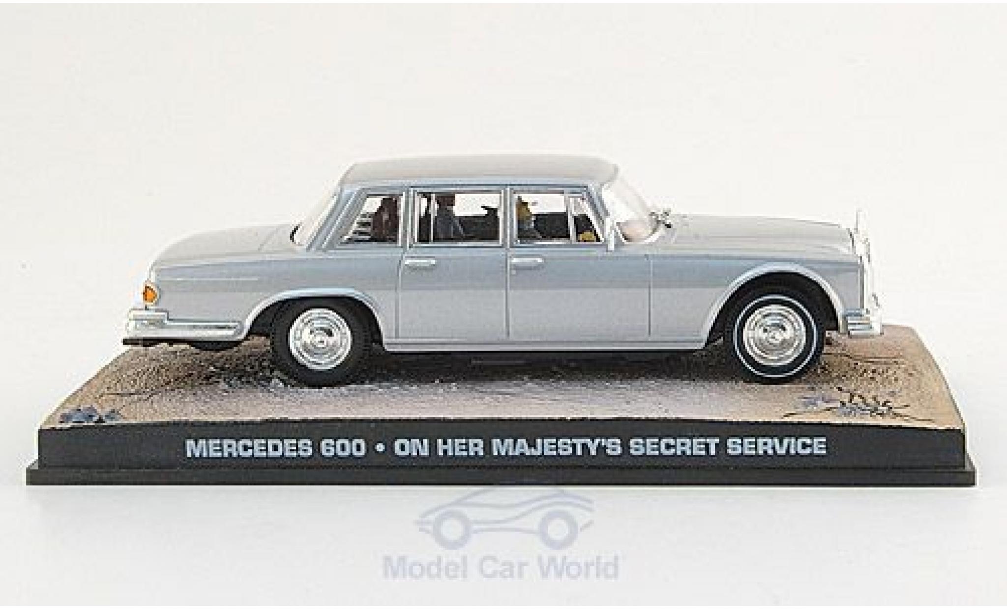 Mercedes 600 1/43 SpecialC 007 grise James Bond 007 1969 Im Geheimdienst Ihrer Majestät ohne Vitrine