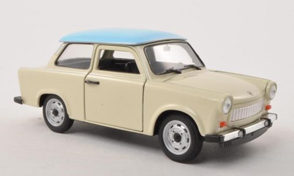 Trabant 601 1/24 Welly beige/bleu miniature