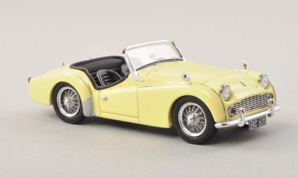 Triumph TR3 A 1/43 Spark jaune LHD 1960 miniature