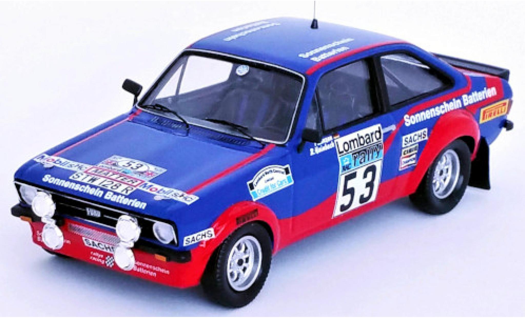 Miniature Ford Escort Trofeu Mk Ii Rs No Sonnenschein Batterien Rallye Wm Rac