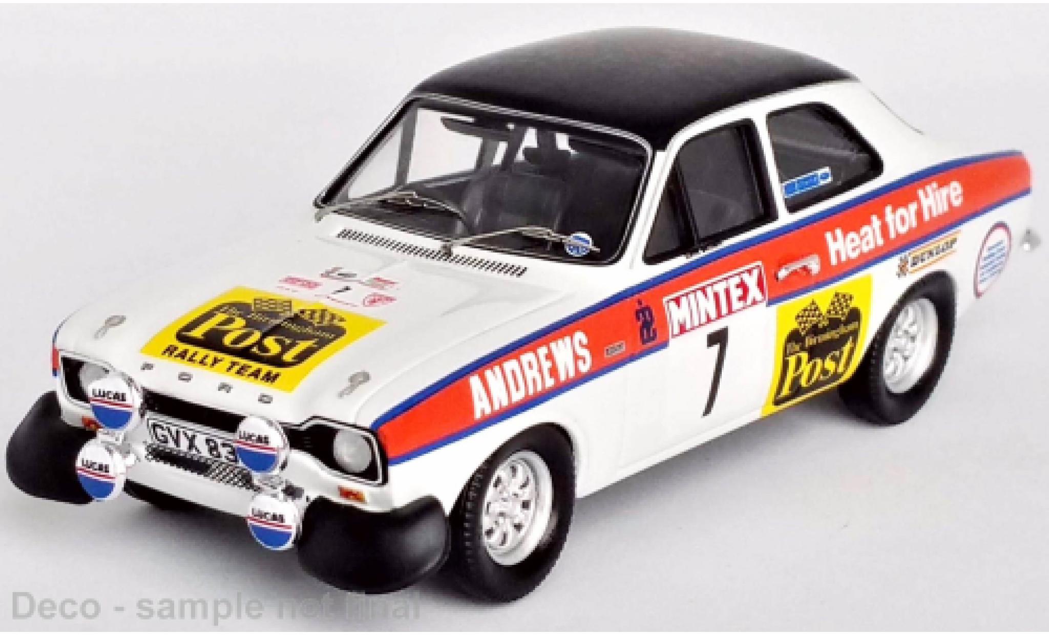 Miniature Ford Escort Trofeu Mk I Rs Rhd No Mintex International Rallye