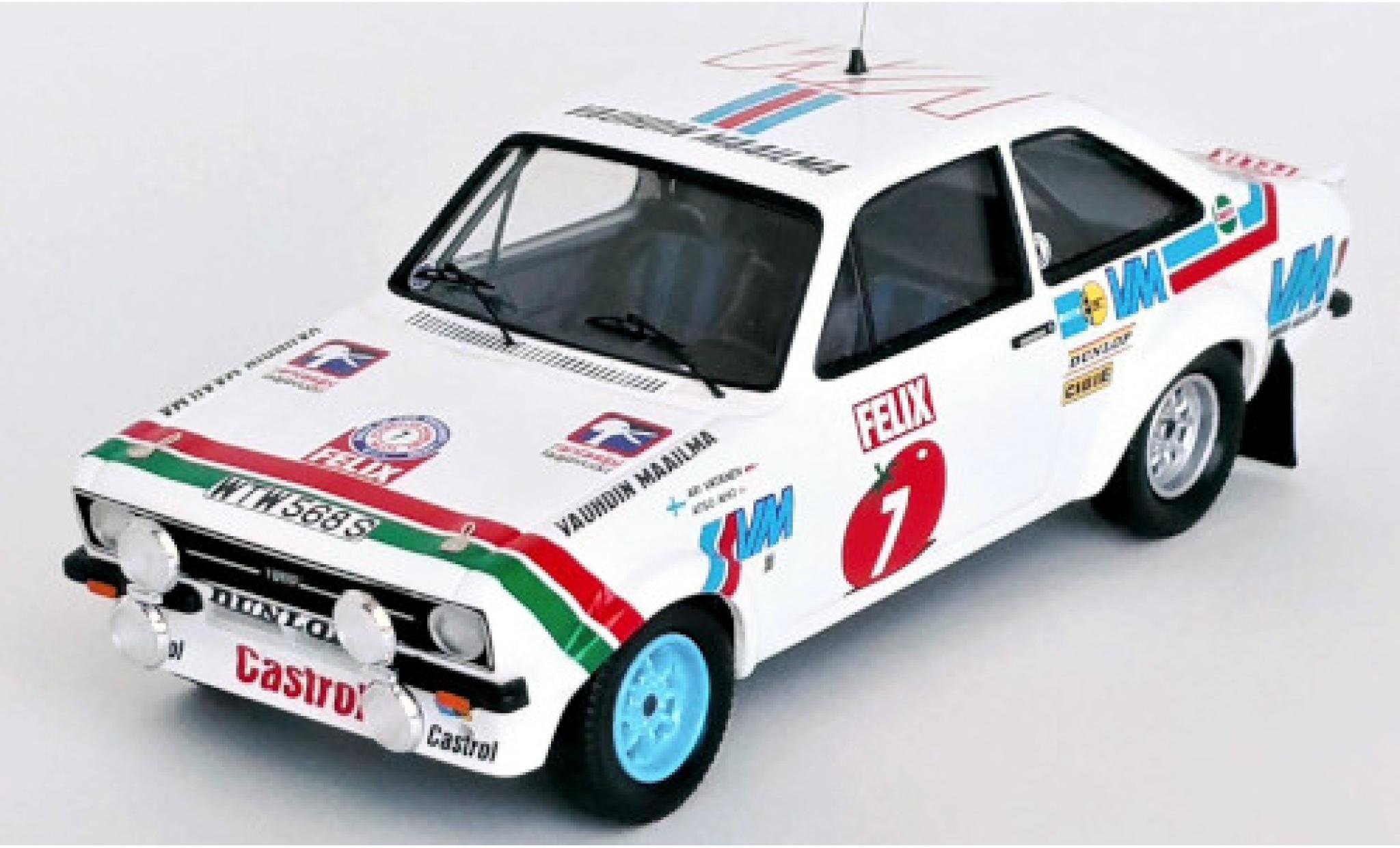 Miniature Ford Escort Trofeu Mk Ii Rs No Rallye Wm Lakes Rallye Voiture