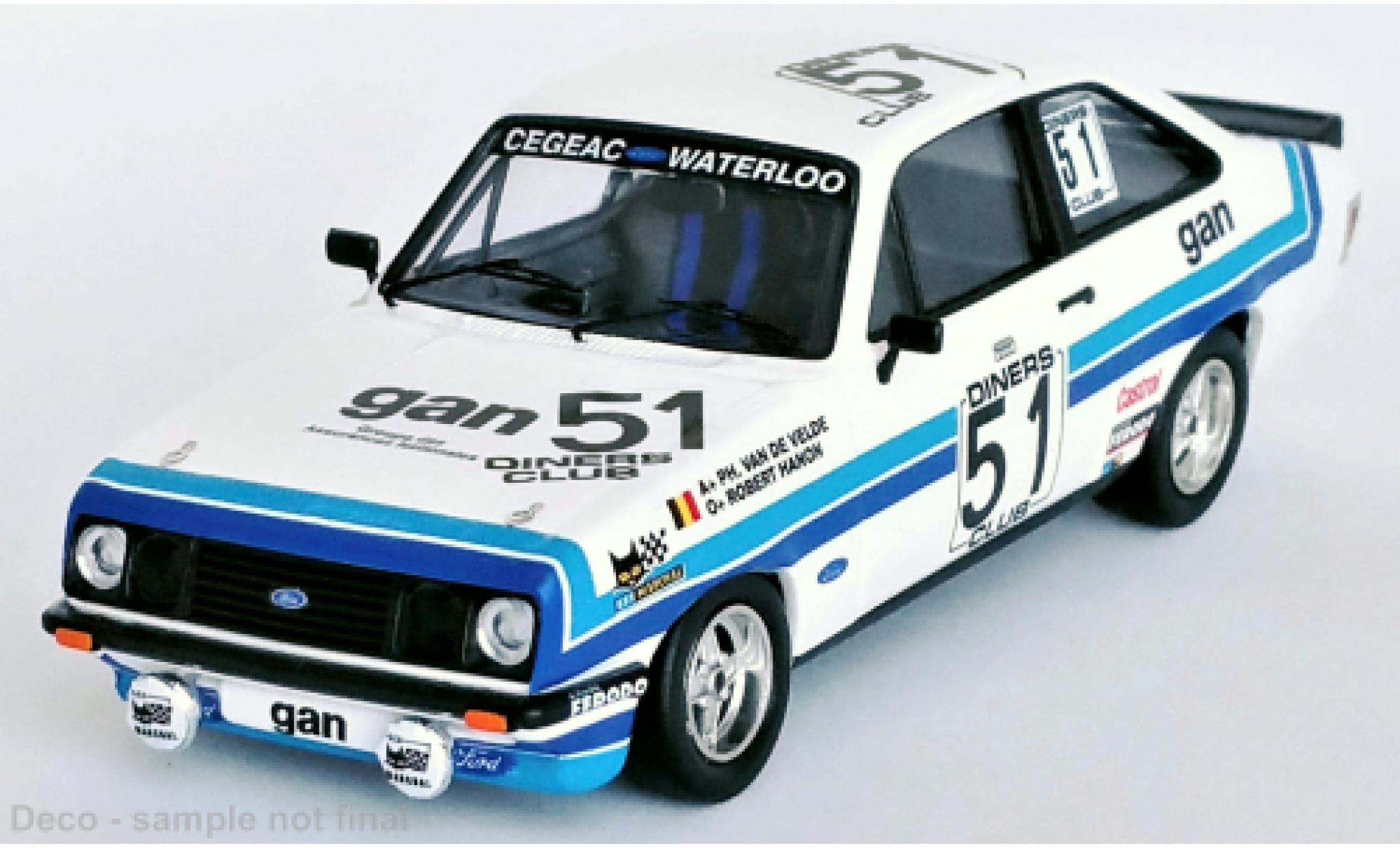 Miniature Ford Escort Trofeu Mk Ii Rs No H Spa Voiture Miniature Com