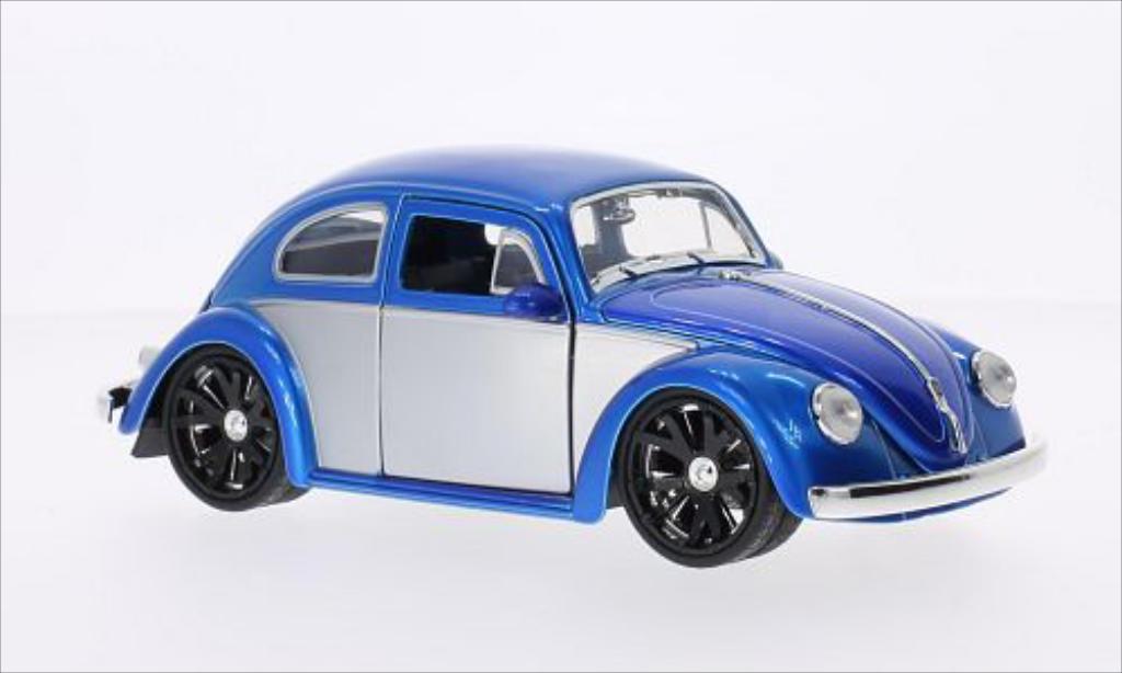Volkswagen Beetle 1/24 Jada Toys Toys (Kafer) Tuning bleu/grise 1959 miniature