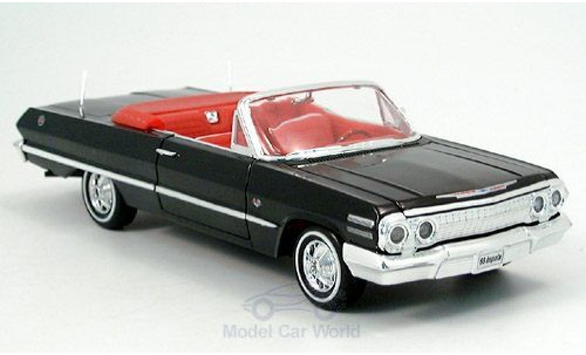 Chevrolet Impala 1/24 Welly Cabriolet noire 1963 ohne Vitrine