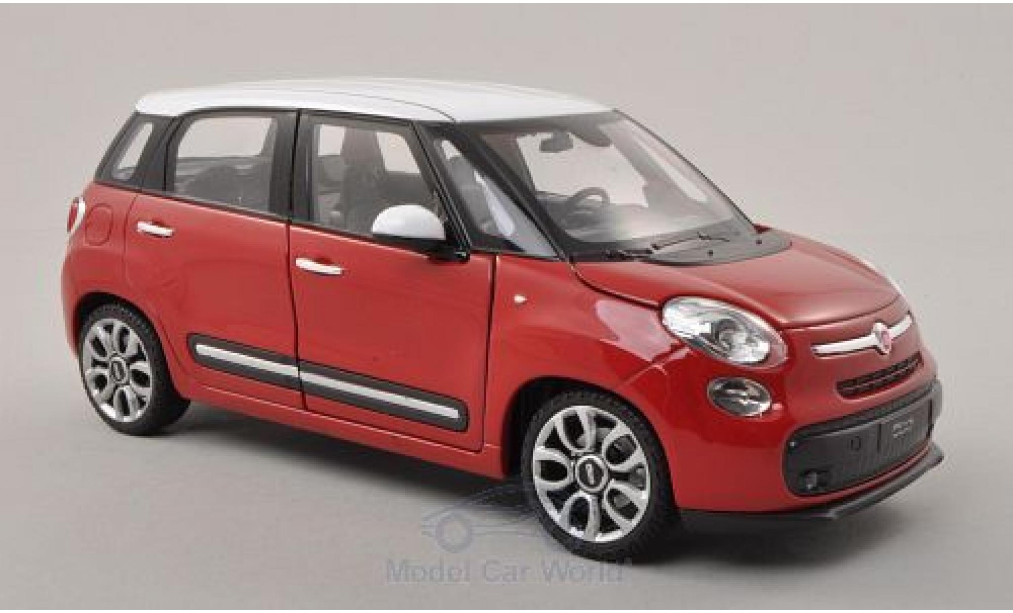 Fiat 500 L 1/24 Welly L rouge/blanche 2013