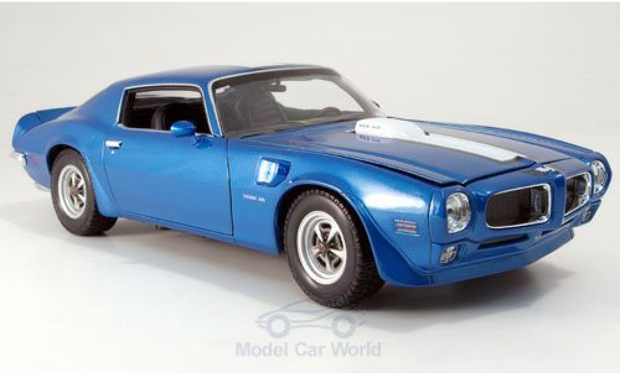Diecast model cars Pontiac Firebird 1/18 Welly Trans Am blue 1972