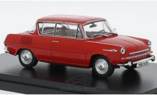 Skoda 110 1/43 Abrex 0MBX rouge 1969 miniature