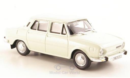 Skoda 110 1/43 Abrex L blanche 1973 miniature