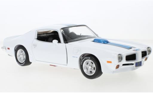 Pontiac Firebird 1/18 Auto World Trans Am blanche/metallise bleue 1971 miniature