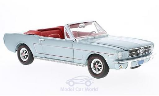 Ford Mustang 1/18 Auto World Convertible metallic-hellgrise 1965 ohne Vitrine miniature