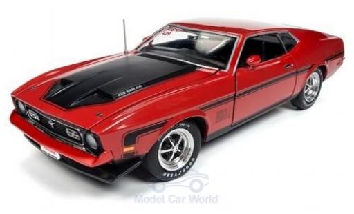 Ford Mustang 1/18 Auto World Mach 1 rouge/noire 1971 miniature