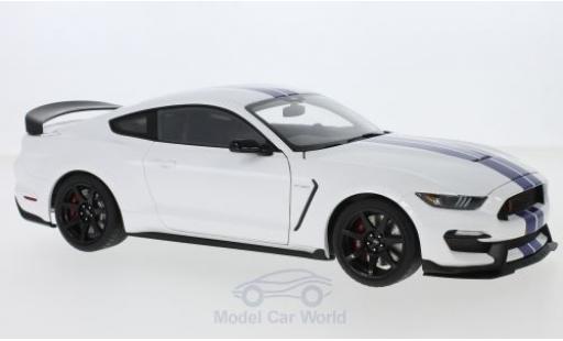 Ford Mustang 1/18 AUTOart Shelby GT-350R blanche/bleue 2017 miniature