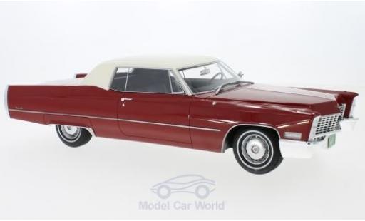 Cadillac Deville 1/18 BoS Models DeVille Coupe rouge/blanche 1967 miniature