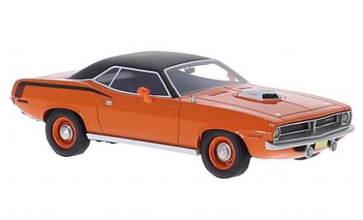 Plymouth Cuda 1/43 BoS Models 426 HEMI orange/matt-noire 1970 miniature