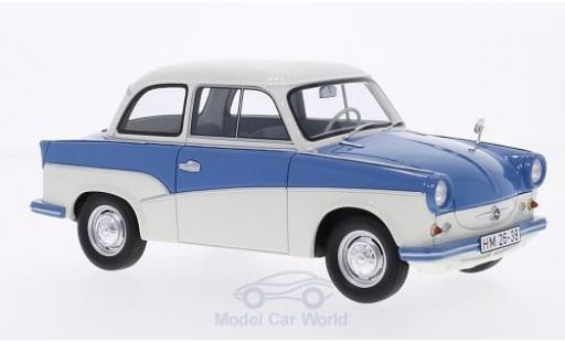 Trabant P50 1/18 BoS Models bleue/blanche 1958 miniature