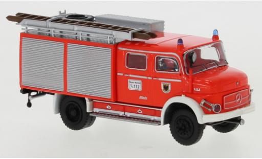 Mercedes CLA 1/87 Brekina LAF 1113 TLF 16 rouge clair/blanche pompiers Dortmund 1972 modellino in miniatura