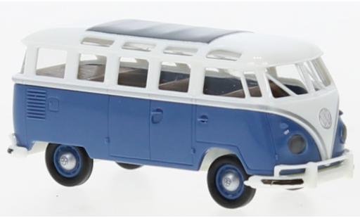 Volkswagen T1 1/87 Brekina b Samba blanche/bleu 1960 modellino in miniatura