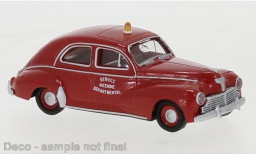 Peugeot 203 1/87 Brekina Drummer rouge Service Incendie Departmental 1948 modellino in miniatura