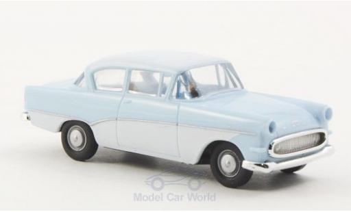 Opel Rekord 1/87 Brekina P1 bleue/blanche miniature
