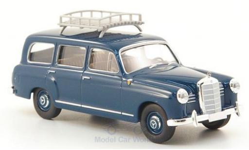 Mercedes 180 1/87 Brekina Kombi bleue mit Dachgepäckträger miniature