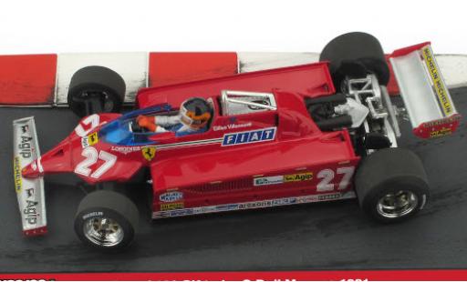 Ferrari 126 1/43 Brumm CK Turbo No.27 Scuderia formule 1 GP Monaco 1981 modellino in miniatura