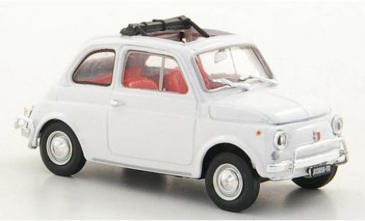 Fiat 500 1/43 Brumm L blanche 1968 miniature