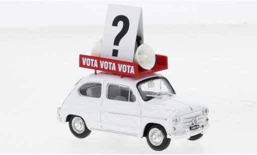 Fiat 600 1/43 Brumm D Propaganda politiche Italia 1963 coche miniatura