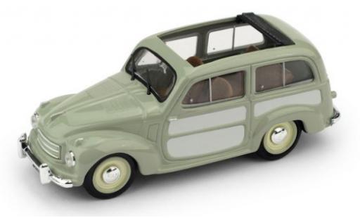 Fiat 500 1/43 Brumm C Belvedere hellverte/grise 1951 toit rabattable ouvert miniature
